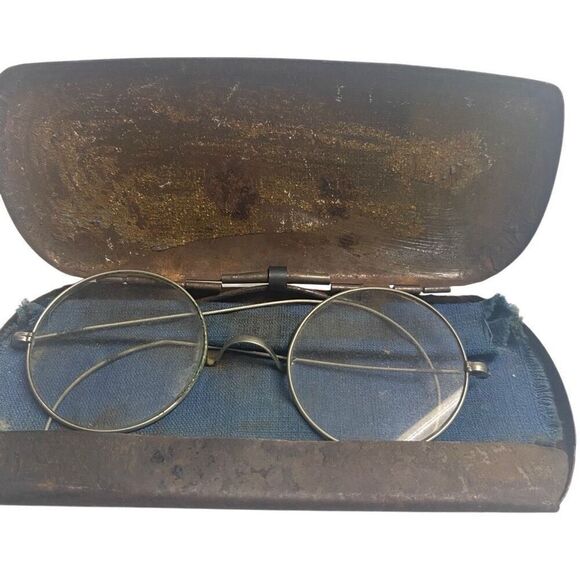 ANTIQUE Round Wire Eyeglasses SEE DESCRIPTION - Picture 1 of 14